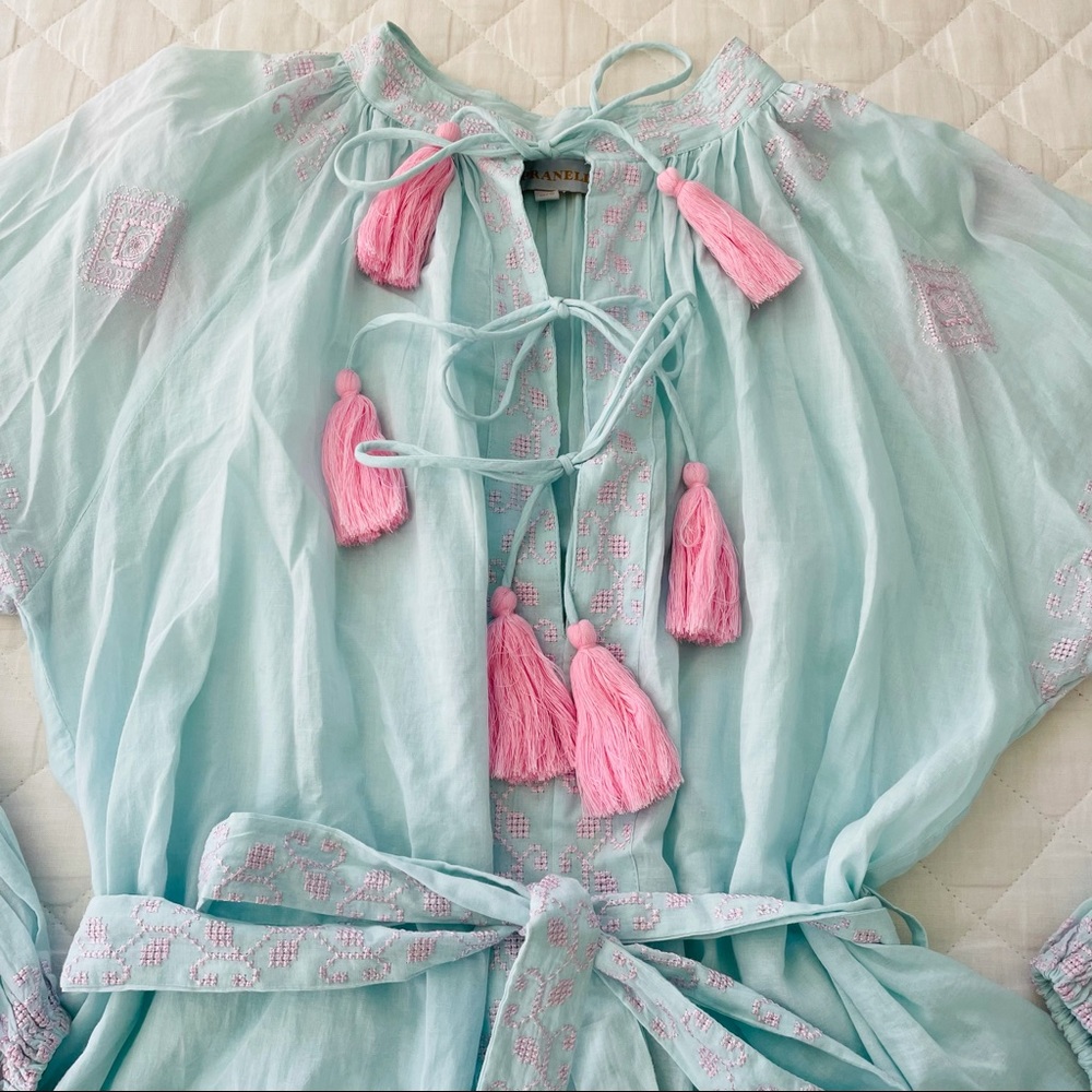 Pranella Rex Blouse In Aqua View 3